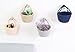 Iceblue 6''X4.5''Grey Round Cotton Rope Over Wall Door Closet Window Hanging Storage Basket