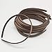 Hixixi 20pcs pack Girls/Women Diy Satin Fabric Covered Ribbon Headbands Hairband (20pcs brown color)