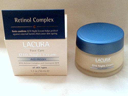 LACURA Q10 Face Night Cream Anti-Wrinkle Natural Complex and Coenzyme Q10, 1.7 oz.