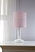 NoJo Chantilly Lamp Base and Shade, Pink, White