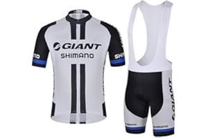 BEYLEAYCAU Men's short sleeve cycling jersey with 3 pockets and summer bib Breathable cycling set GEL-Pad