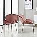 GreenForest Velvet Accent Chairs Modern Large Fabric Shell Chairs for Living Room Leisure Chairs for Bedroom Set of 2, Rose