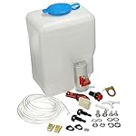 AUDEW 12V Universal Car Windshield Washer Pump Washer Bottle Kit Washer System with Pump Jet Button Switch 160186