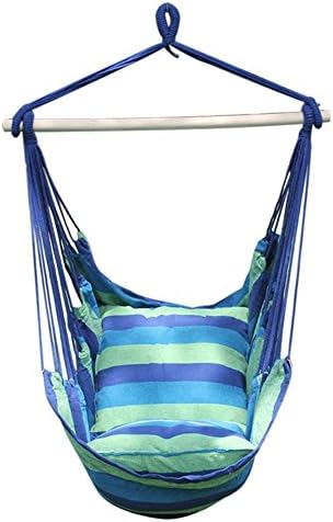 Garden Hanging Rope Chair Cotton Padded Swing Chair Hammock Seat Canvas