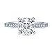 BERRICLE Rhodium Plated Sterling Silver Cushion Cut Cubic Zirconia CZ Solitaire Engagement Ring