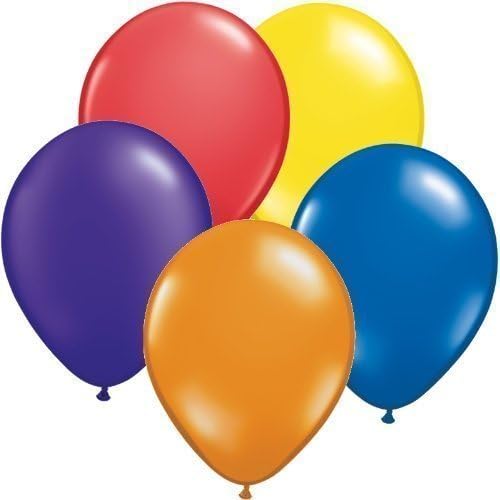 Pack of 300 Assorted Colours Latex Party Balloons (60x Yellow, 60x Blue, 60x ... by My Discounts Direct