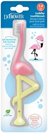 Dr Brown's Flamingo Toddler Toothbrush, Pink, Age 1-4, Soft Bristles view 12