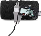 jijAcraft 300M Black Cotton String 2mm Butchers Twine for Cooking Crafting view 2
