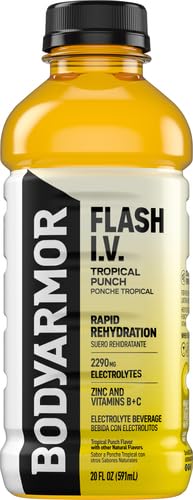 BODY ARMOR, FLASH IV TROPICAL PUNCH ELECTROLYTE BEVERAGE, 20 FL OZ