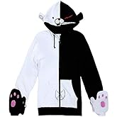 Lifeye Black White Bear Hoodies Sweatshirts Cosplay Jacket Unisex Adult Long Sleeve Coat