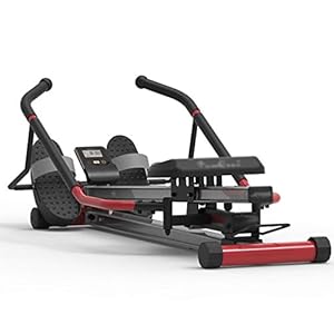 PSHH Foldable Rower, Abdominal Rowing Machine For Household Use, Indoor Silent Rowing Machine, Aluminum Alloy Double Guide Rail, Suspension Rowing Device (Color : Red, Size : 136 * 59cm)