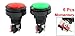 Uxcell a14010600ux0852 SPDT Head Cap Momentary Game Machine Arcade Button Micro Switch, 6 Piece, Red/Green