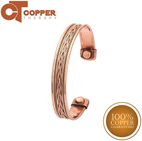 Copper Therapy Pure Copper Bracelet For Arthritis, Carpal Tunnel, And Joint Pain Relief Unisex Design
