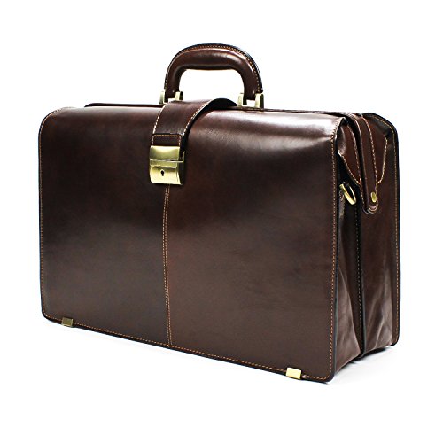 Tony Perotti Men's 17" Leather Laptop Lawyer's Business Briefcase