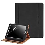 HDE Case for iPad 2 3 4 Leather Case with Screen Protector - Professional Folio Cover with Smart Magnetic Closure, Multiple Viewing Angles and Pocket for Apple iPad 2nd 3rd 4th Generation (Black)