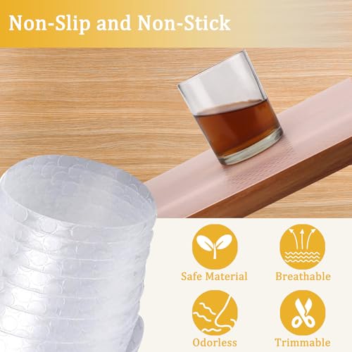 Shelf Liner for Kitchen, 45x1000cm Non-Adhesive Drawer Mats, Waterproof Strong Grip Oil-Proof Pantry Shelves Liners for Kitchen and Bedroom Large Shelves Cabinets (White_Dot)