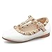 CCTWINS KIDS Toddler Little Kid Baby Girl Studded T-Strap Flat Shoes for Child