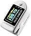 Facelake FL-350 Pulse Oximeter with Carrying Case & Batteries & Lanyard, White