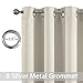 Yakamok Room Darkening Thermal Insulated Light Blocking Blackout Curtains, 2 tie Backs Included(52Wx84L,Light Beige,2 Panels)