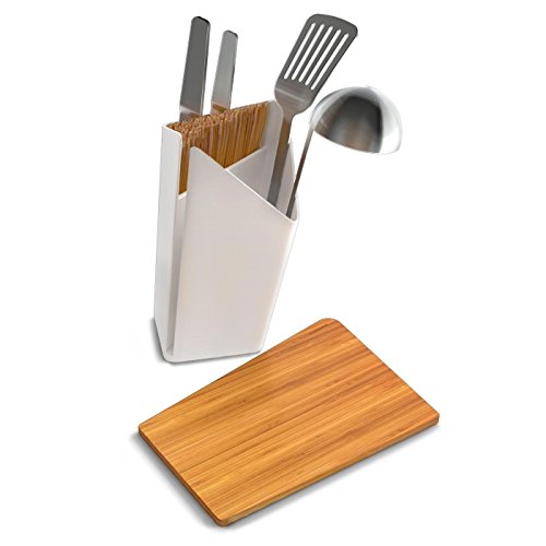 Black+Blum Forminimal Utensil / Knife Holder, Board (White)