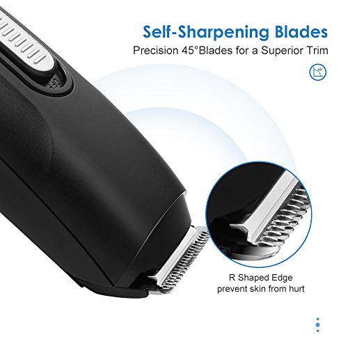 Beard Trimmer Hair Clipper - Liberex Professional Cordless Electric Men Facial Mustache Stubble Edger Grooming Kit Trimming Haircuts Shaver with 9 Adjustable Trim Settings, Battery Operated