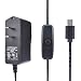 Enokay Power Supply for Raspberry Pi 2 3 b b+ 5V 2.5A Micro USB Charger Adapter with On Off Switch (UL Listed) primary