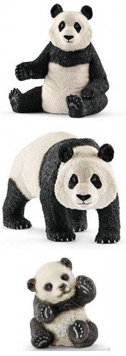 Schleich Wildlife Giant Panda Family 