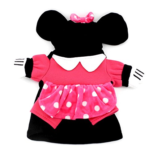 SMALLLEE_LUCKY_STORE Small Dog Hooded Dots Dress Autumn Mini Mouse Costume