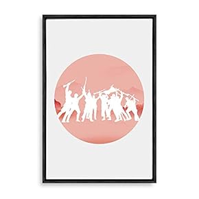 Framed Circular Pattern Home Artwork for Living Room Bedroom