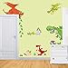 MLM Cute Cartoon Colorful Dinosaur Zoo Children's Room Decor Kindergarten Boys And Girls Bedroom Furnished Cartoon Sticker Removable Vinyl Wall Stickers