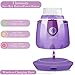 Sonic Facial Cleansing Brush, QQcute Waterproof Face Brush, Smart Timer, Wireless Charging Face Scrubber with 3 Modes and 2 Brush Heads for Deep Cleansing, Exfoliating Galvanic Machines, Purple