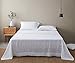 DAPU Pure Stone Washed Linen Sheets Set 100% French Natural Linen European Flax (Queen, White, Flat, Fitted and 2 Pillowcases