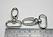 Generic Silvery 1 Inches Inside Diameter Oval Ring Lobster Clasp Claw Swivel Lobster Snap Clasp Hook for Strap Pack of 10
