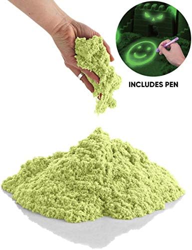 2 lb. Refill Pack - Moldable Indoor Play Sand in Resealable Bag Neon Green