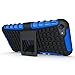 iPod Touch 6th 5th Generation Case with Kick Stand, Hybrid Heavy Duty Cover, Slim Fit Rugged Bumper Cases with Kickstand for Apple i Pod Touch 6 th 5 th (Blue with Stand)