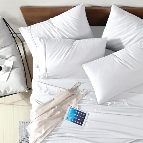 Swift Home Twin XL 4-Piece Microfiber Sheet Sets (Includes 1 Bonus Pillowcase),…