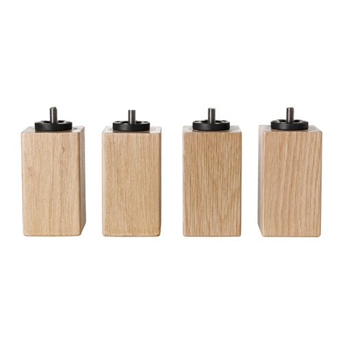 IKEA BURFJORD 3 7/8" BEDROOM Bed Risers Best Natural Wood Bed Leg