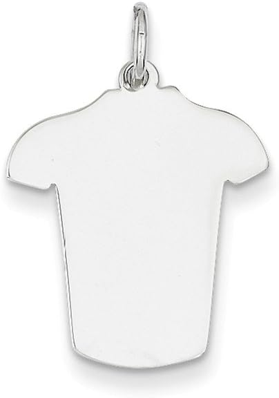 Sterling Silver Engraveable T-shirt Charm,