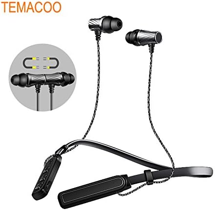 Bluetooth Headphone,TEMACOO Running Wireless Bluetooth Stereo Bass Noise Cancelling Earbud Headset with Mic for Phone