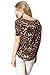 Simply Savvy Co Soft Stylish Comfort Fit Leopard Animal Print Top (Large, Brown)