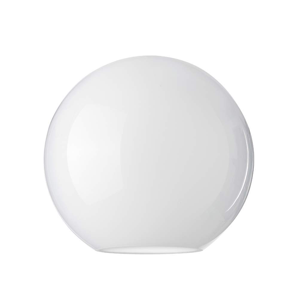 LUMIS Glass Pendant Globe Lampshade for Ceiling/Wall/Table/Floor Lights, 20.0cm Diameter (8”), Light Fitting Hole: 3.1cm, White, Two Holes