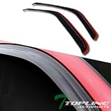 Topline Autopart In-Channel Guard Smoke Vent Shade Window Visors 2P 93-11 Ford Ranger/B2300 B2500