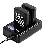 Bonacell 2 Pack Replacement Nikon EN-EL14 Battery and LCD Dual Charger for Nikon D3500, D5600, D3400, D5100, D5200, D5300, D5500, D3100, D3200, D3300, DF, Coolpix P7000, P7700, P7100, P7800 Camera