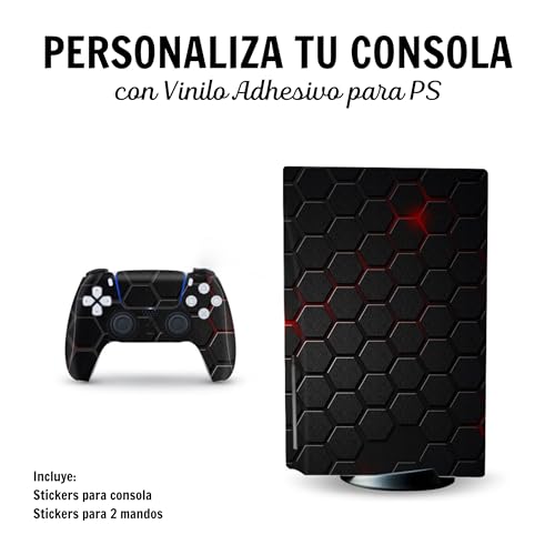 UtmostXP Vinyl Sticker Protector for PS5 (Black Standard Disk) | Sticker Compatible with PS5, Protective Sticker for PS5 Console and Controllers, Decal, Accessories for Play 5