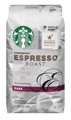 STARBUCKS® DARK ESPRESSO ROAST WHOLE BEAN COFFEE, 12 OZ