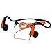 Bone Conduction Headphones Effie Wired Headphones with Microphone Stereo Open-Ear Sport Headphone with Noise Reduction Microphone (Orange)