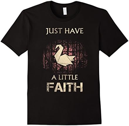 Mens Just Have A Little Faith Tee Shirt Medium Black