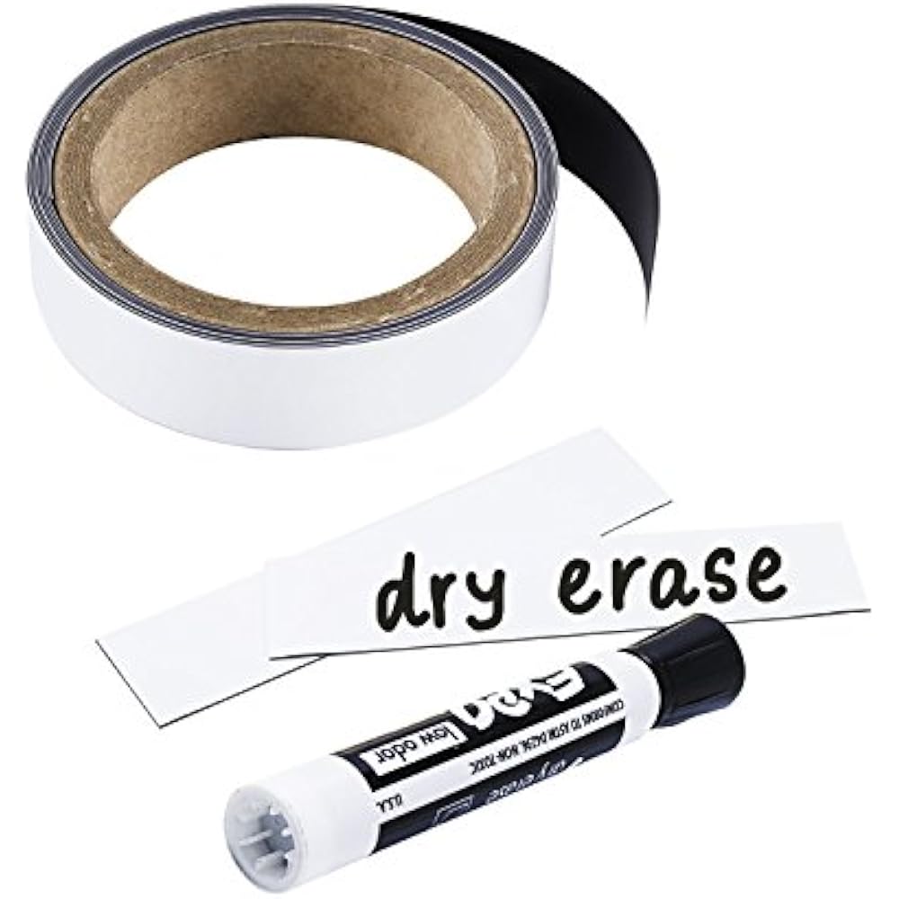 Write On Roll, Dry Erase Strip, Glossy White, 1 Inch