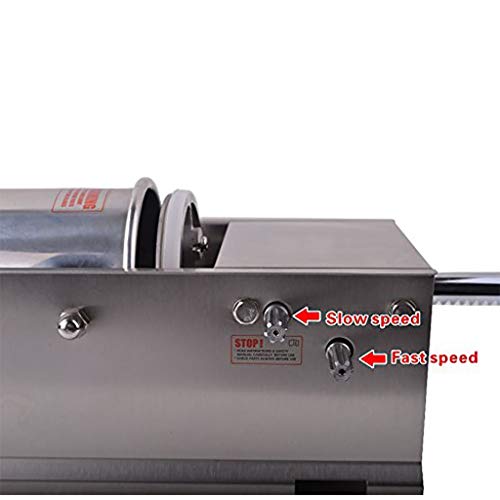 HXCSSK2 Wurstfüller 15 Lbs / 7 L Horizontale Wurstfüllhorn 2 Geschwindigkeit Edelstahl Wursthersteller mit 4 Füllstutzen… – Bild 4