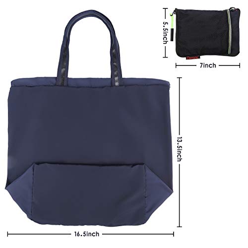 Lightweight Foldable Waterproof Shoulder Tote Bag for Shopping Sports Gym Travel - Thumbnail 5